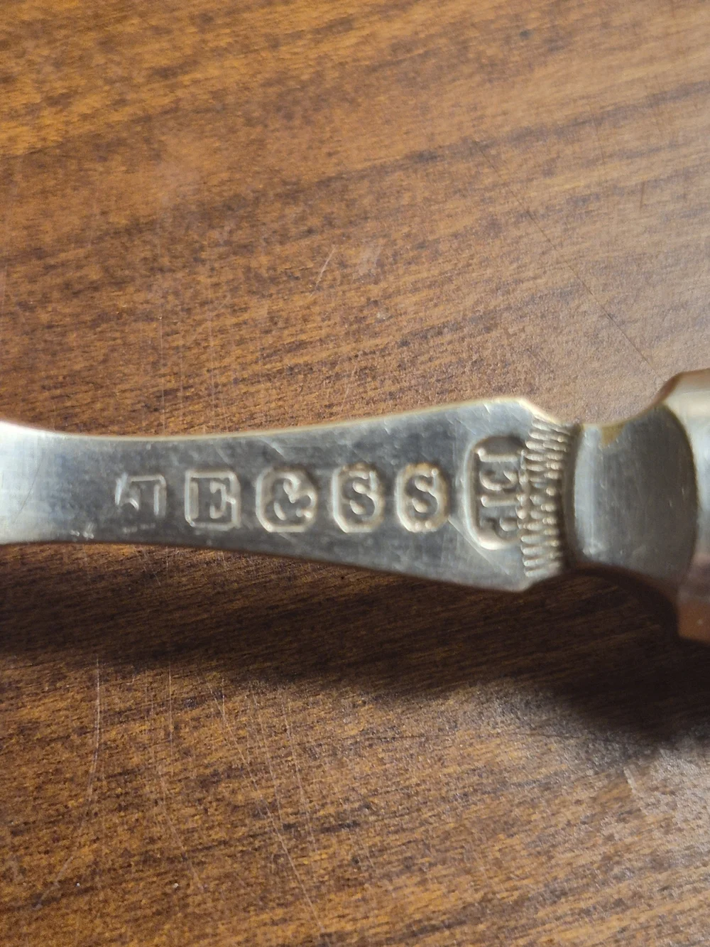 Vintage/Antique Joseph Elliott & Sons Silver Plated With Bone Handle Spoon